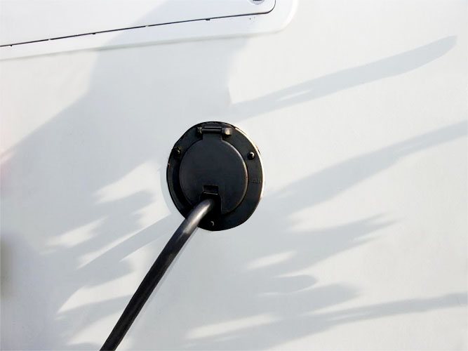  FORTRESS POWERLOCK COVERS RV SHORE POWER CORD ACCESS DOOR